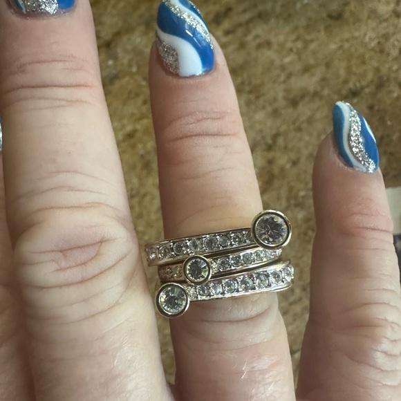 Swarovski Stacked Set of 3 Rings